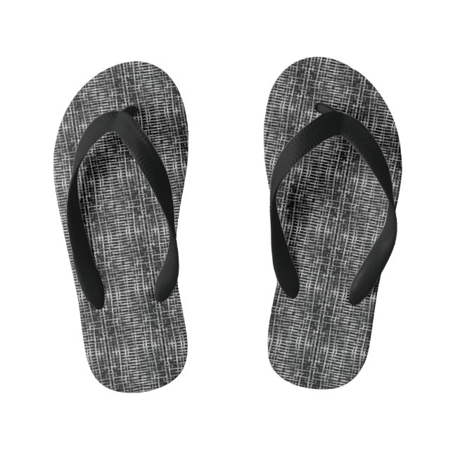 Chequered Pattern.06 Kid's Flip Flops (Footbed)