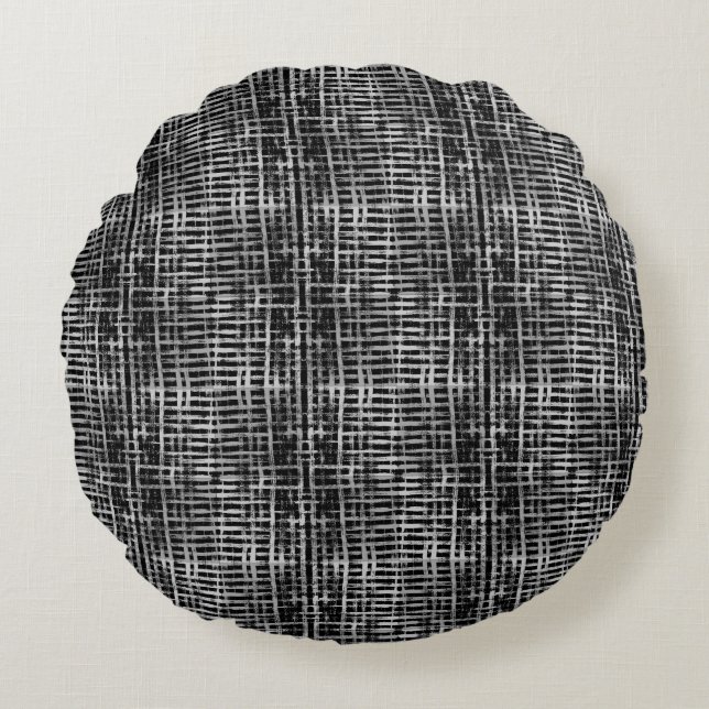 Chequered Pattern.06  Round Pillow (Front)