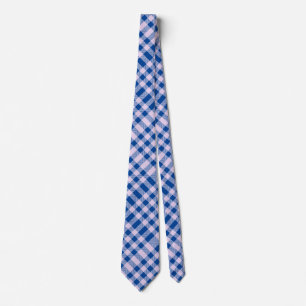 Chequered pattern 08 Blue BG Tie