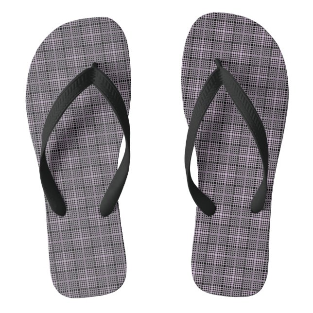 Chequered Pattern.08 Flip Flops (Footbed)