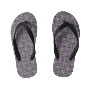 Chequered Pattern.08 Kid's Flip Flops