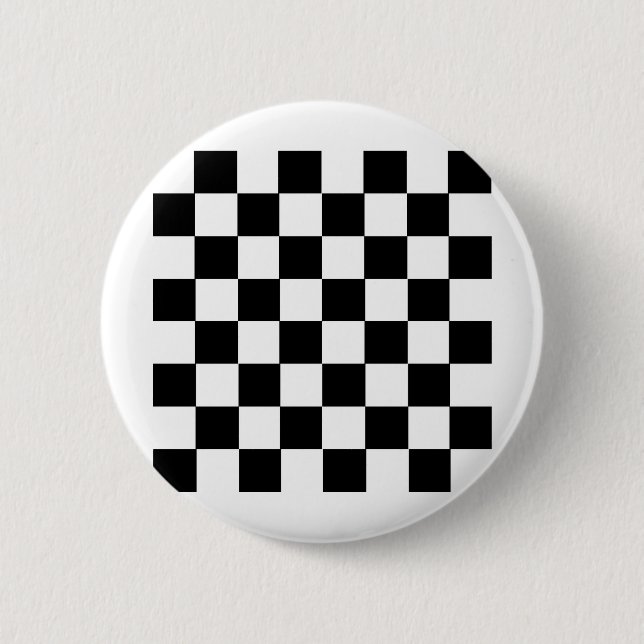 Chequered Pattern 2 Inch Round Button (Front)
