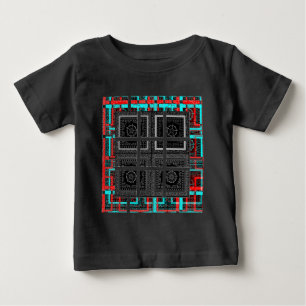 Chequered Pattern Art Print Baby T-Shirt