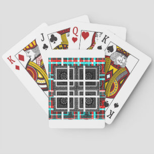 Chequered Pattern Art Print Playing Cards