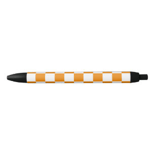 Chequered Pattern Black Ink Pen