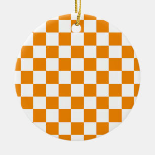 Chequered Pattern Ceramic Ornament