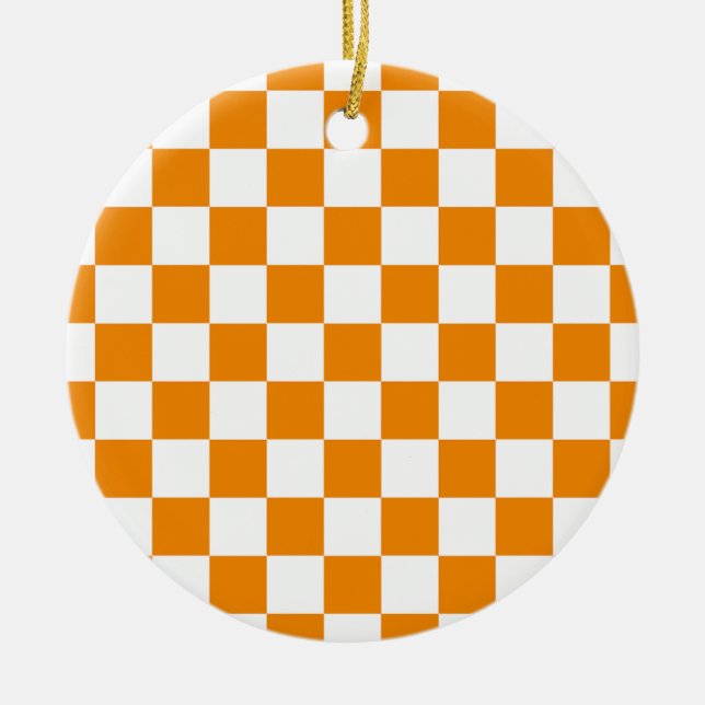 Chequered Pattern Ceramic Ornament (Front)