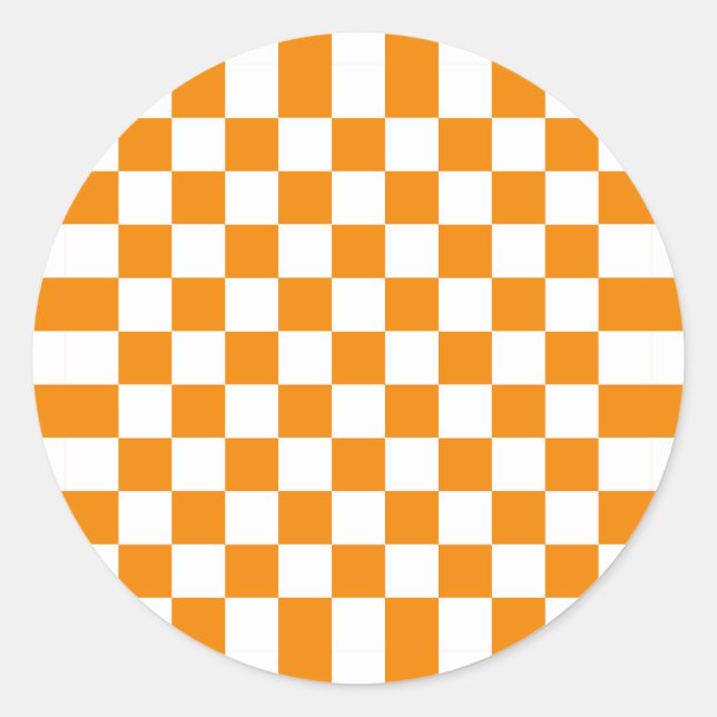 Chequered Pattern Classic Round Sticker (Front)