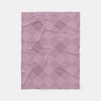 Chequered pattern Diagonal 2tn.w LPink BG Fleece Blanket