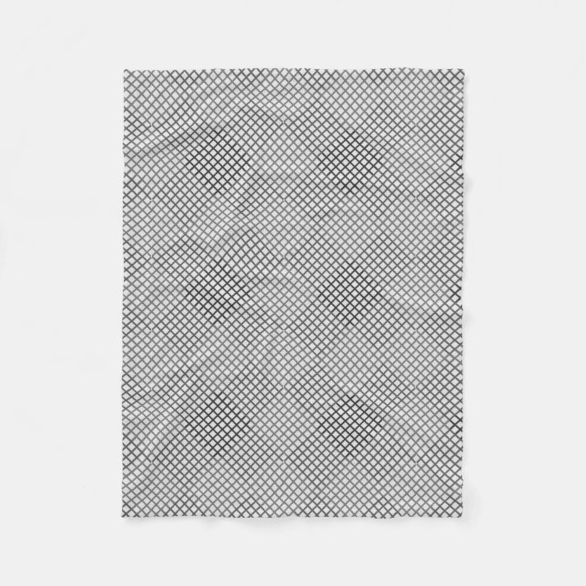 Chequered pattern Diagonal 2tn.w Offwhite BG Fleece Blanket (Front)