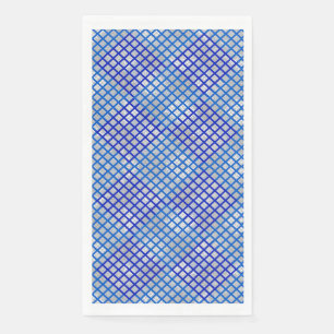 Chequered pattern diagonal Blue 02.w LGrey BG Napkin