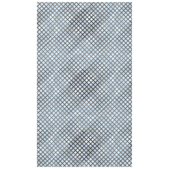 Chequered pattern diagonal grey 02.w Lblue BG Tablecloth (Front)