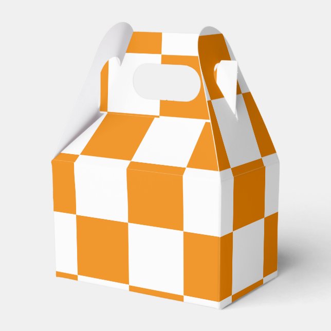 Chequered Pattern Favor Box (Front Side)