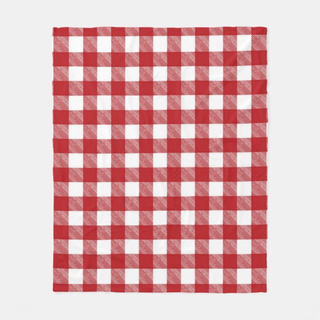 Chequered pattern fleece blanket (Front)
