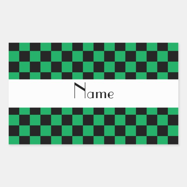 Chequered pattern in green.png sticker (Front)