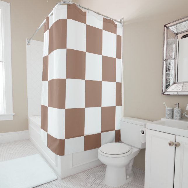 Chequered Pattern in White and Mocha Mousse (In Situ)
