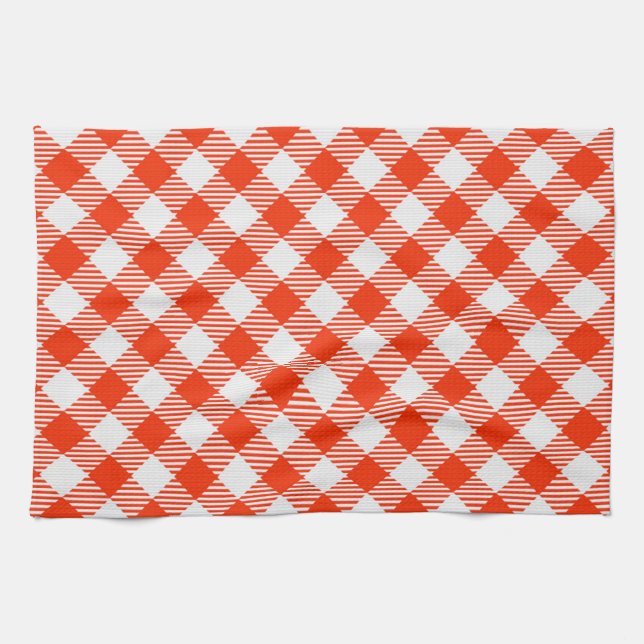 Chequered pattern kitchen towel (Horizontal)