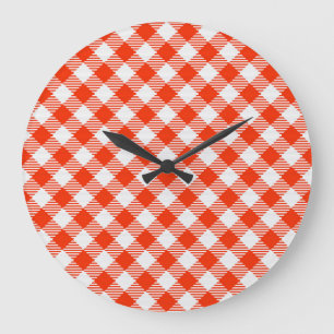 Chequered pattern large clock