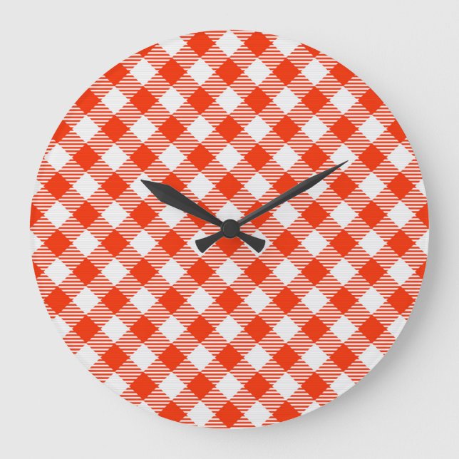 Chequered pattern large clock (Front)