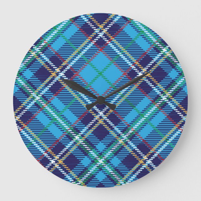 Chequered pattern large clock (Front)