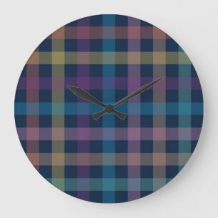 Chequered pattern large clock