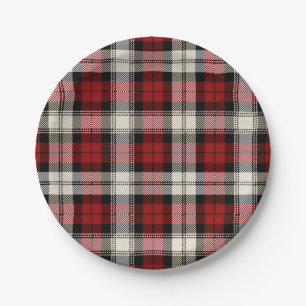 Chequered pattern paper plate