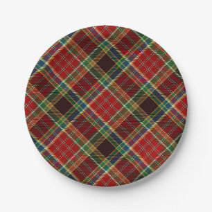 Chequered pattern paper plate