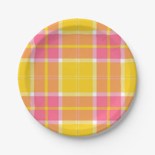 Chequered pattern paper plate