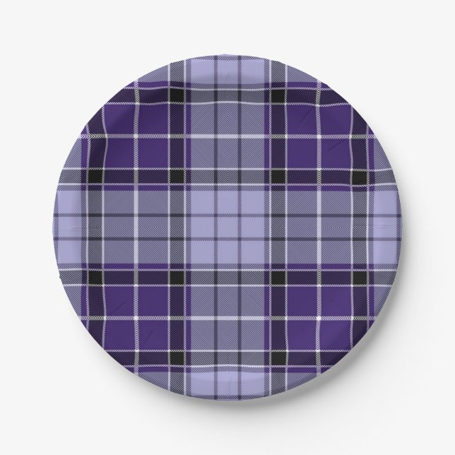 Chequered pattern paper plate (Front)