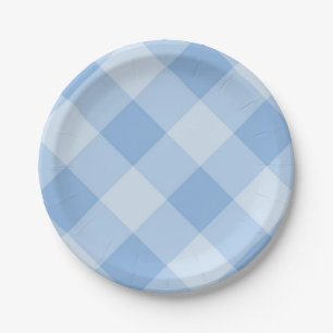 Chequered pattern paper plate