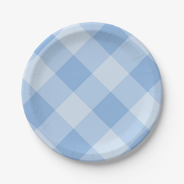 Chequered pattern paper plate (Front)