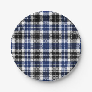 Chequered pattern paper plate