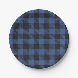 Chequered pattern paper plate