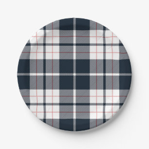 Chequered pattern paper plate