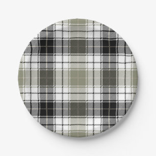 Chequered pattern paper plate