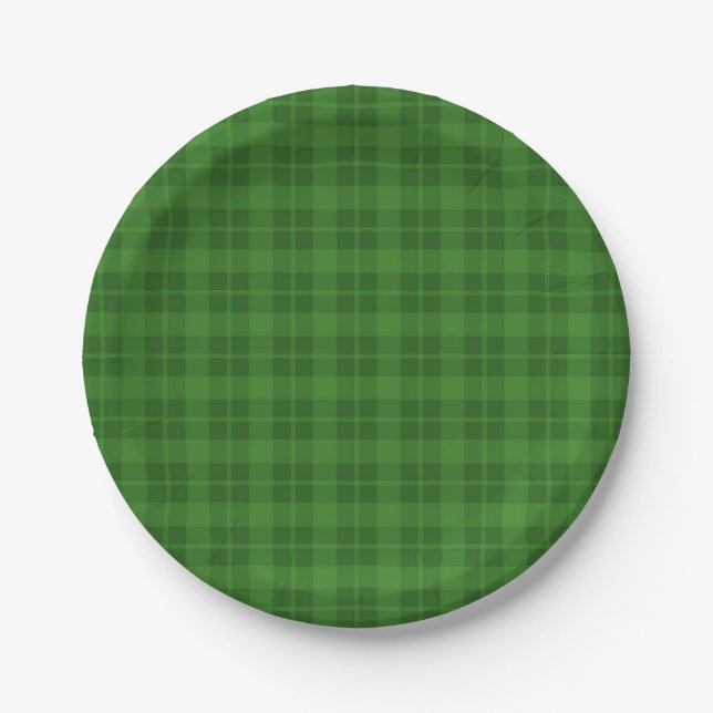 Chequered pattern paper plate (Front)