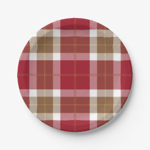 Chequered pattern paper plate