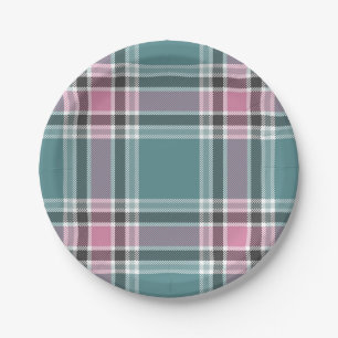 Chequered pattern paper plate