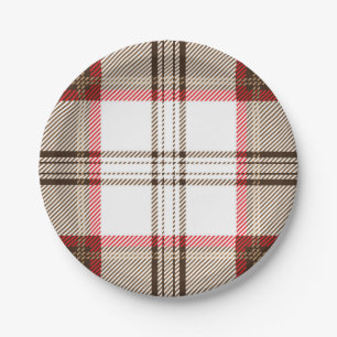Chequered pattern paper plate