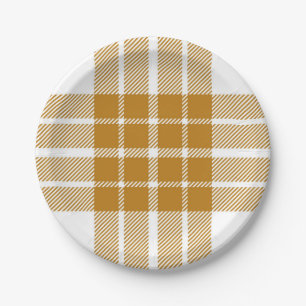 Chequered pattern paper plate