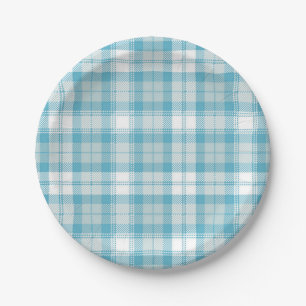 Chequered pattern paper plate