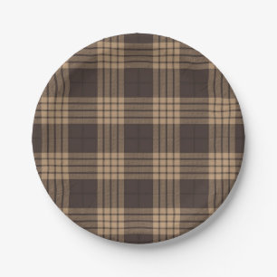 Chequered pattern paper plate