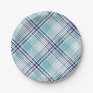 Chequered pattern paper plate