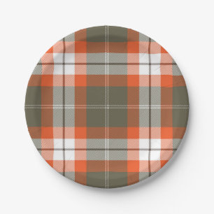 Chequered pattern paper plate