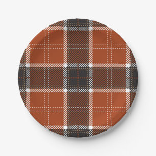 Chequered pattern paper plate