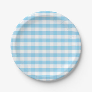 Chequered pattern paper plate