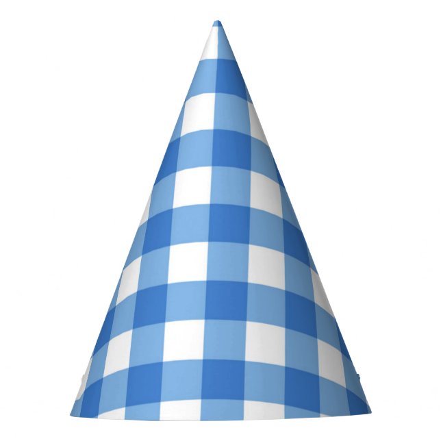 Chequered pattern party hat (Front)