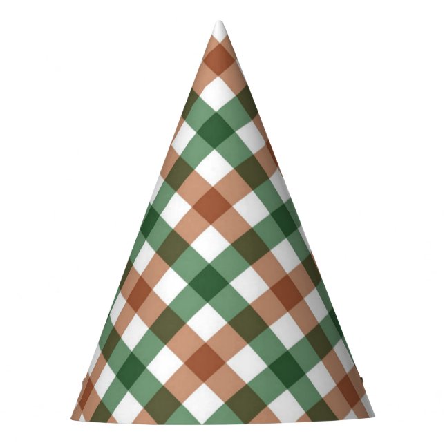 Chequered pattern party hat (Front)