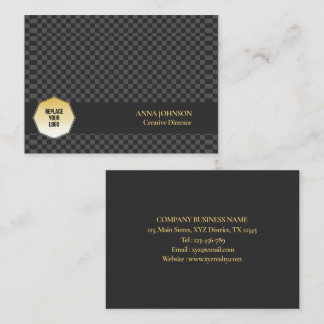 Chequered Pattern Personalized Name Business Card