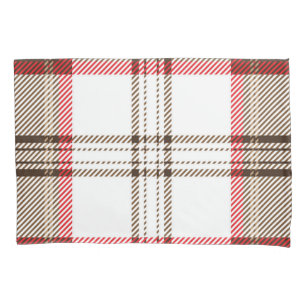 Chequered pattern pillowcase